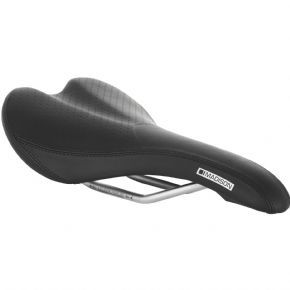 Madison Flux Classic Standard Saddle Black - PU material is hard wearing yet offers great grip for bare skin or gloves