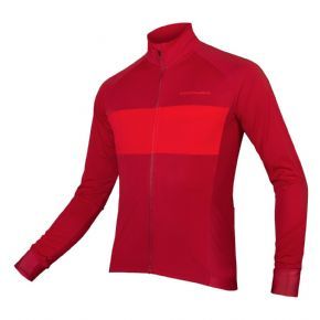 Endura Fs260-pro Jetstream Long Sleeve Jersey 2 Rust Red - Windproof front and sleeve panels with DWR finish