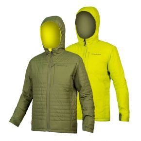 Endura Hummvee Flipjak Primaloft Windproof Jacket Olive Green Medium Only - Critically positioned high stretch wind and waterproof panels