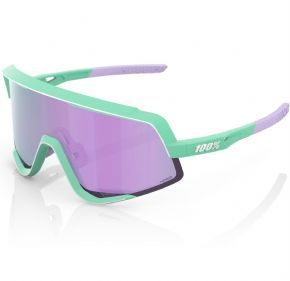 100% Glendale Sunglasses Soft Tact Mint/hiper Lavender Mirror Lens 