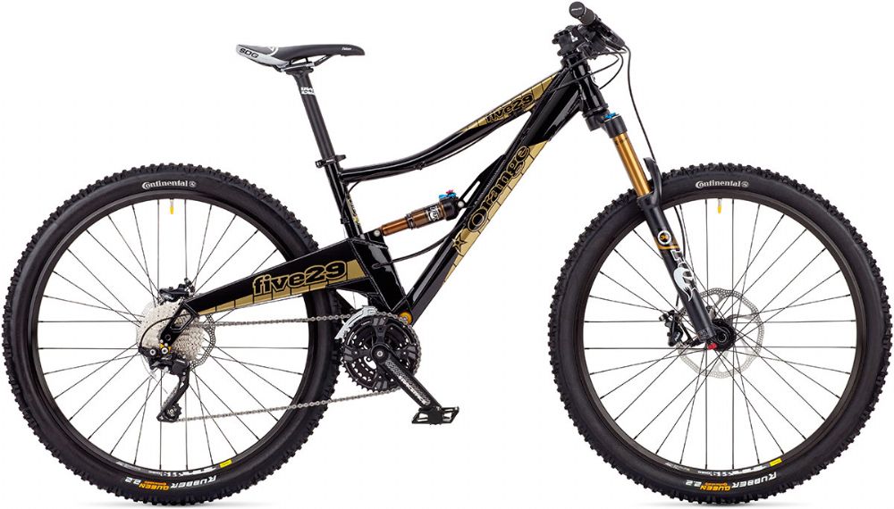black and gold mountain bike