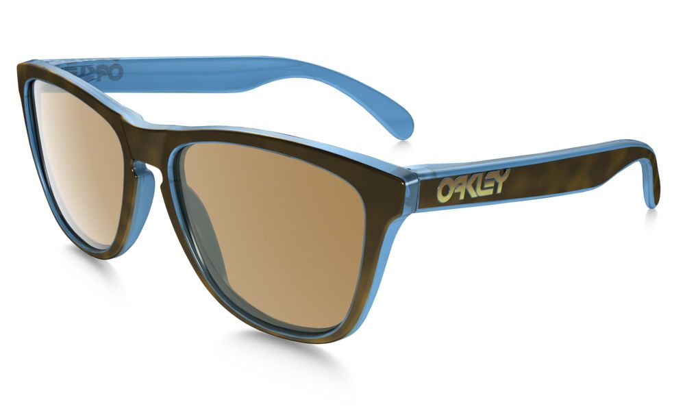 Oakley Polarized Frogskins LX Sunglasses Tortoise Blue/bronze 