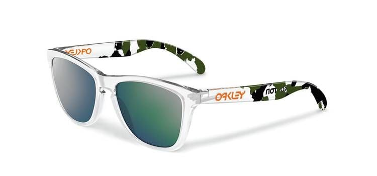 Oakley Frogskins Sunglasses Clear Camo/ Emerald Iridium 24-436 - £69.5 | Oakley  Frogskins Sunglasses | Cyclestore