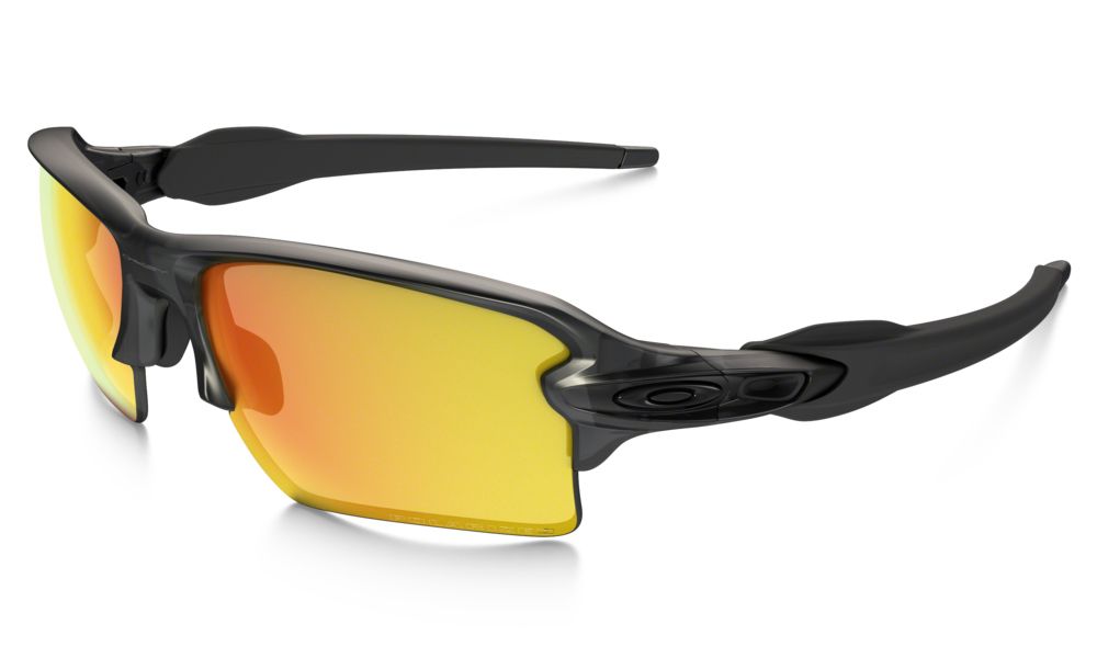 Oakley Polarized Flak  XL Sunglasses Matte Grey Smoke/ Fire Iridium  Polarised OO9188-10 - £ | Oakley Flak Jacket  XL Sunglasses |  Cyclestore